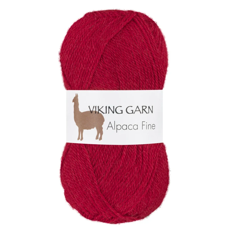 Viking Alpaca Fine 655 Mørk rød