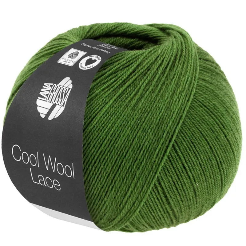 Lana Grossa Cool Wool Lace 64 Grøn
