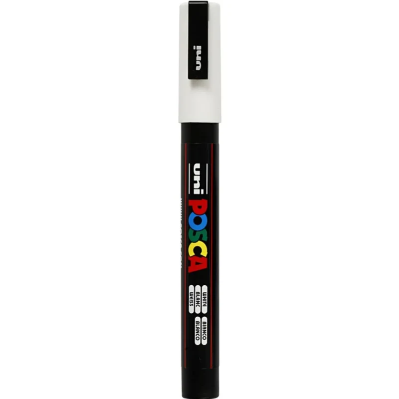 Posca Tusch, 0.9-1.3 mm, 1 stk. Hvid