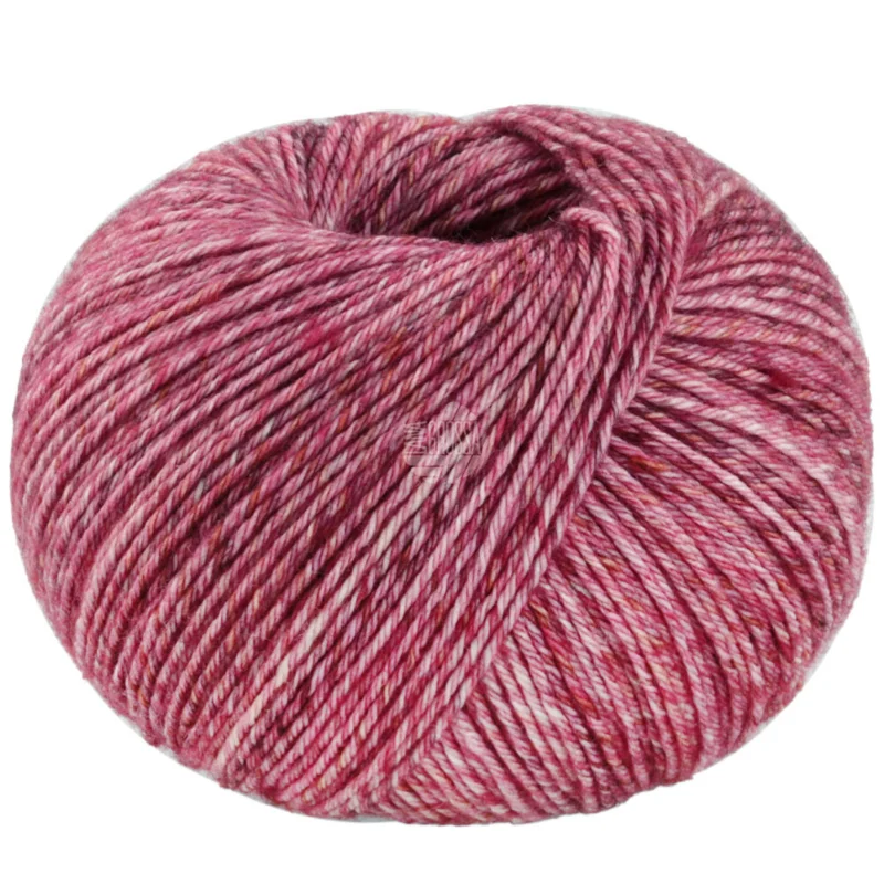 Lana Grossa Vintage Socks 1009 Gammelrosa/Geraniumrød/Bourdeaux meleret