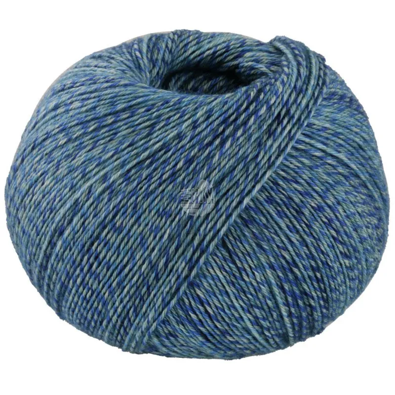 Lana Grossa Vintage Socks 1014 Marine/turkis/grå/midnatsblå meleret