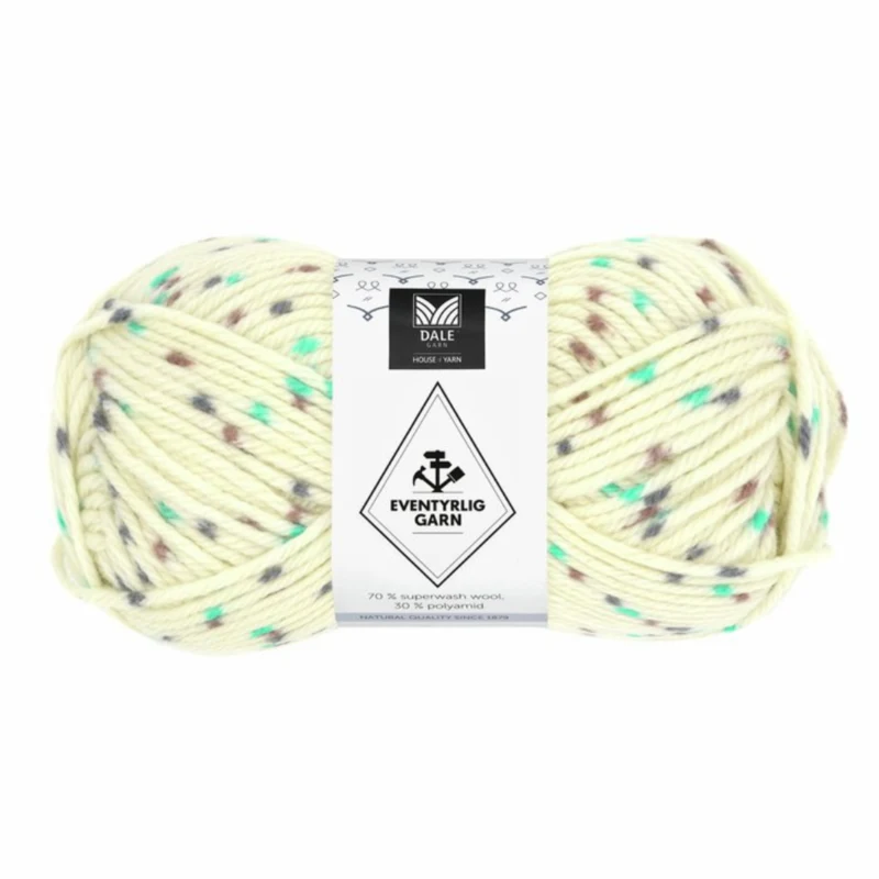 Dale Eventyrlig Garn 607 Turkis/blå prik