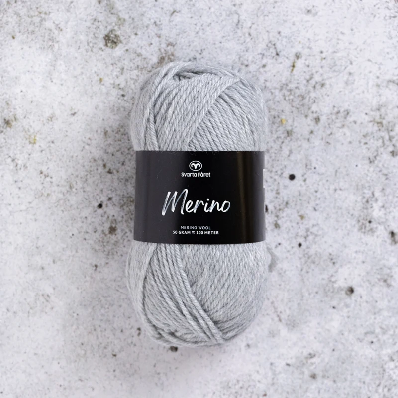 Svarta Fåret Merino 23 Uberørt grå