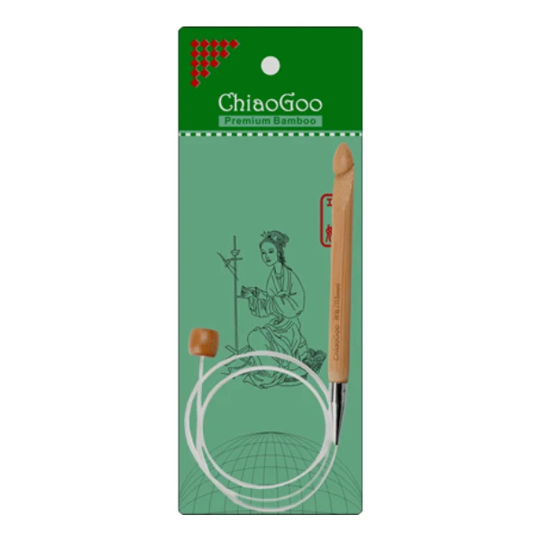 ChiaoGoo Tunesisk Hæklenål Patina Bambus, Fleksibel (60 og 80 cm)