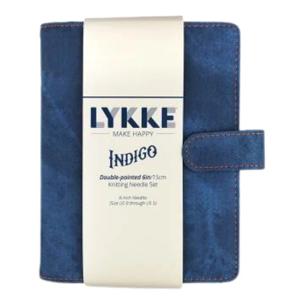 LYKKE Strømpepindesæt Indigo, Azurblå, 15 cm (2.00-3.75 mm)
