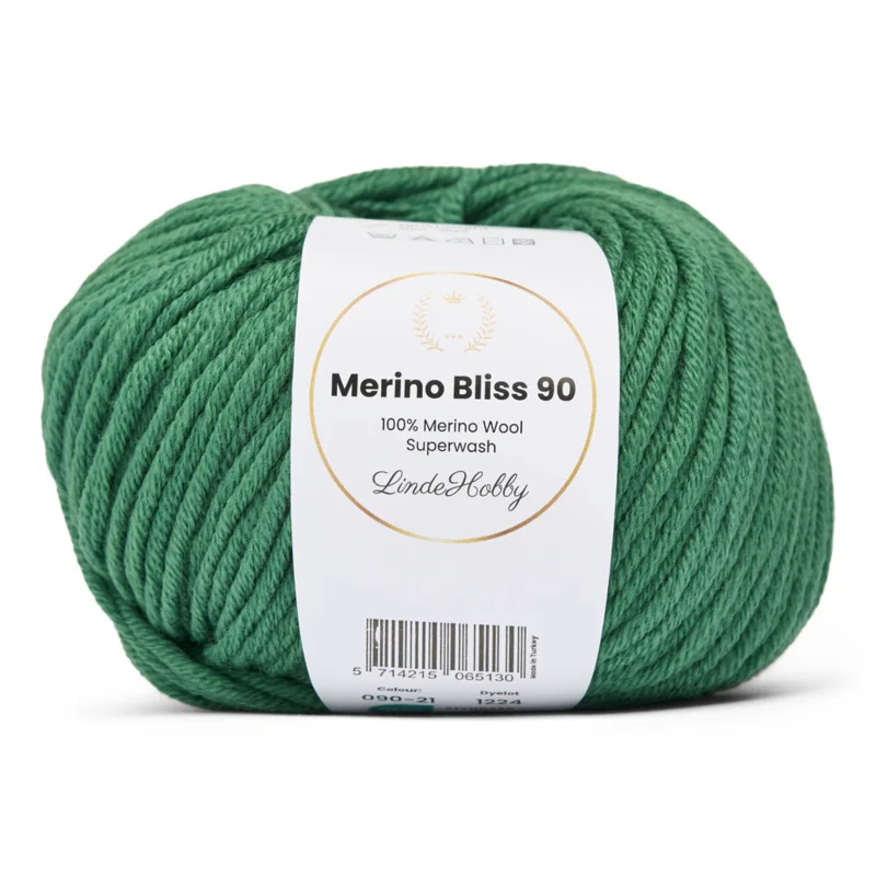 LindeHobby Merino Bliss 90 21 Samragdgrøn