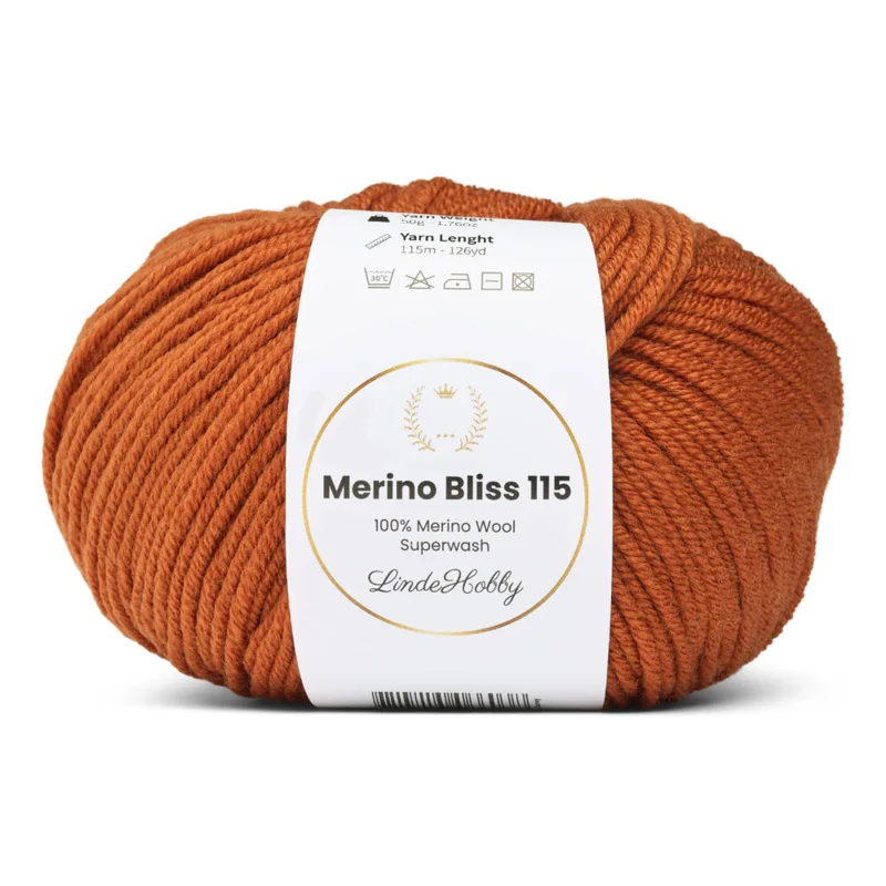 LindeHobby Merino Bliss 115 17 Hasselnød
