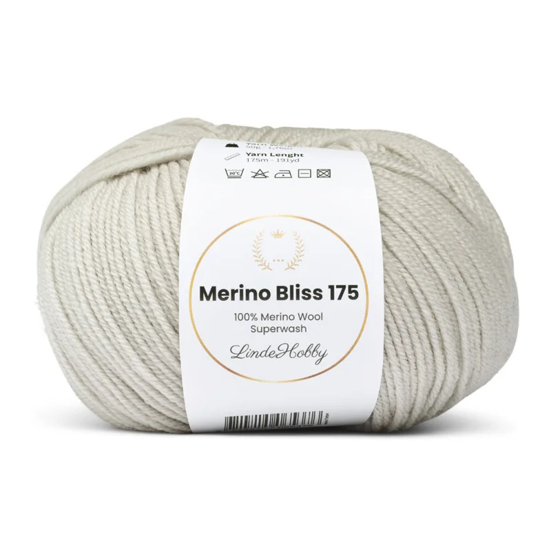 LindeHobby Merino Bliss 175 02 Lysegrå