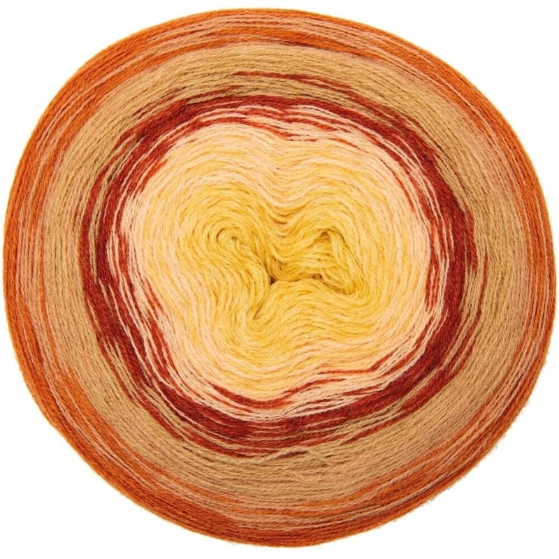 Rico Design Creative Wool Dégradé Super 6 17 Rød-sennep