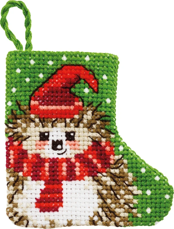 Broderikit Pindsvin 7 x 7 cm