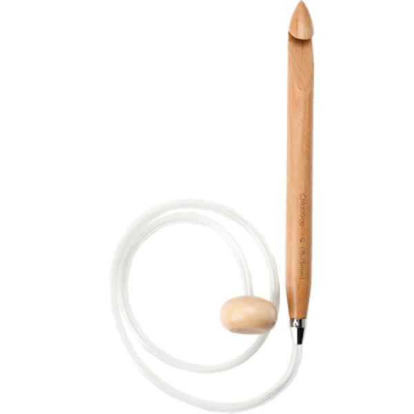 ChiaoGoo Tunesisk Hæklenål Wood Bambus, Fleksibel (80 cm)