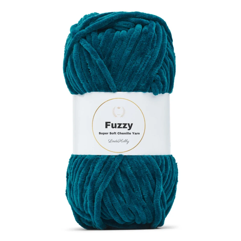 LindeHobby Fuzzy Chenille 18 Petroleum / Mørk turkis
