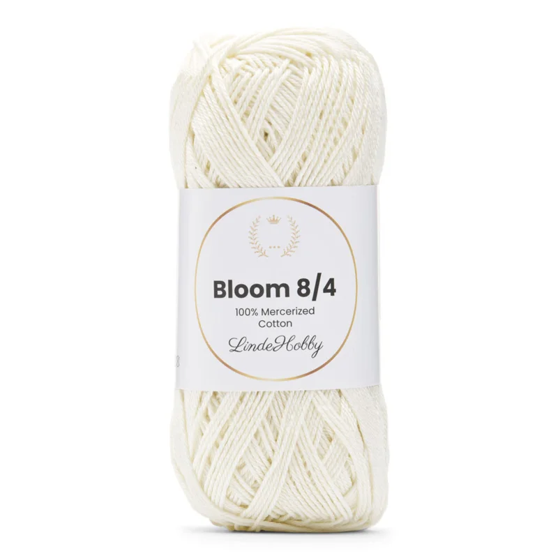 LindeHobby Bloom 8/4 Mercerized Cotton 30 Naturhvid