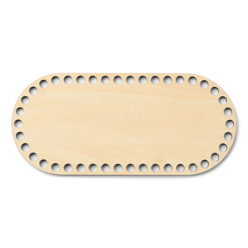 LindeHobby Taskebund, Oval, Krydsfiner 22x10 cm