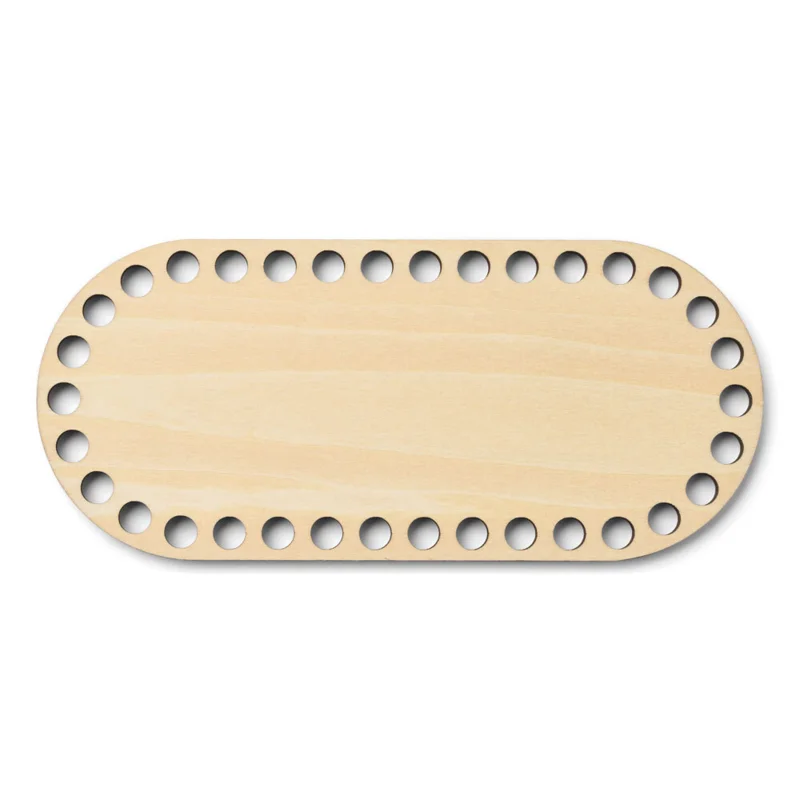 LindeHobby Taskebund, Oval, Krydsfiner 18x8 cm