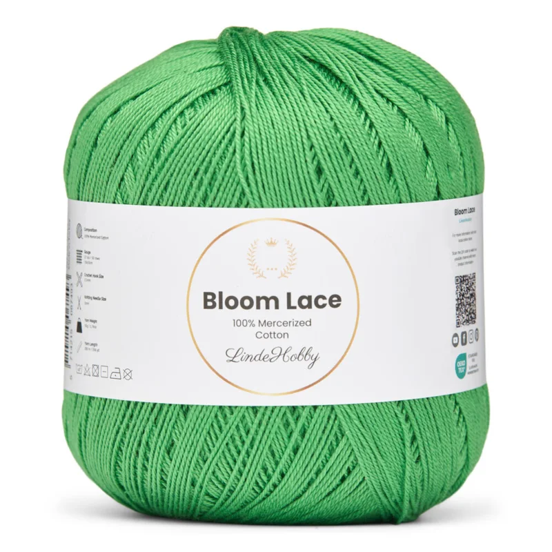 LindeHobby Bloom Lace Mercerized Cotton 38 Grøn