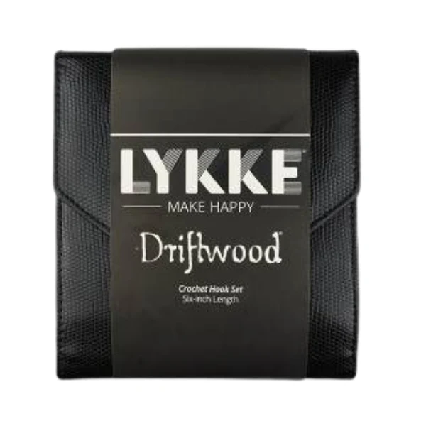 LYKKE Hæklenålesæt Driftwood, Sort, 15 cm