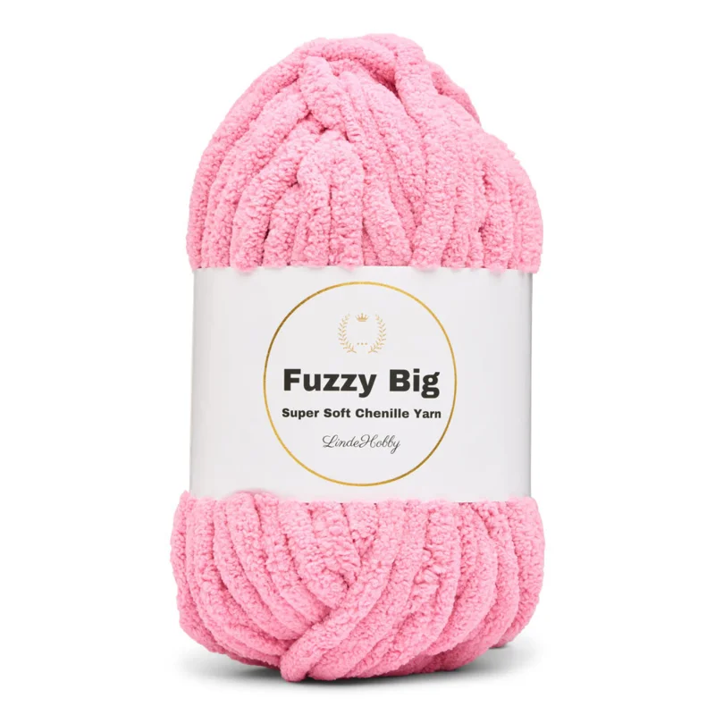 LindeHobby Fuzzy Chenille BIG 14 Mørk pink