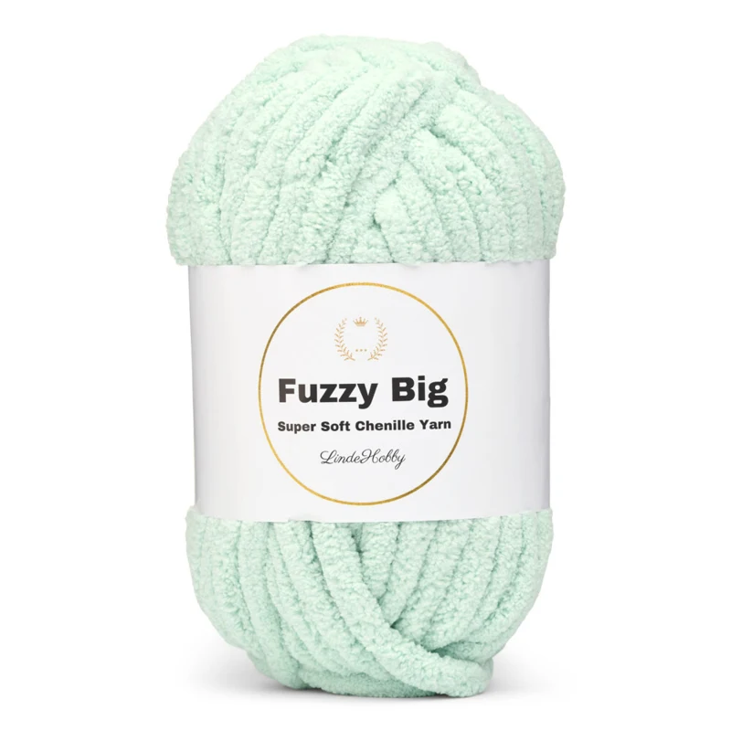 LindeHobby Fuzzy Chenille BIG 03 Mintgrøn