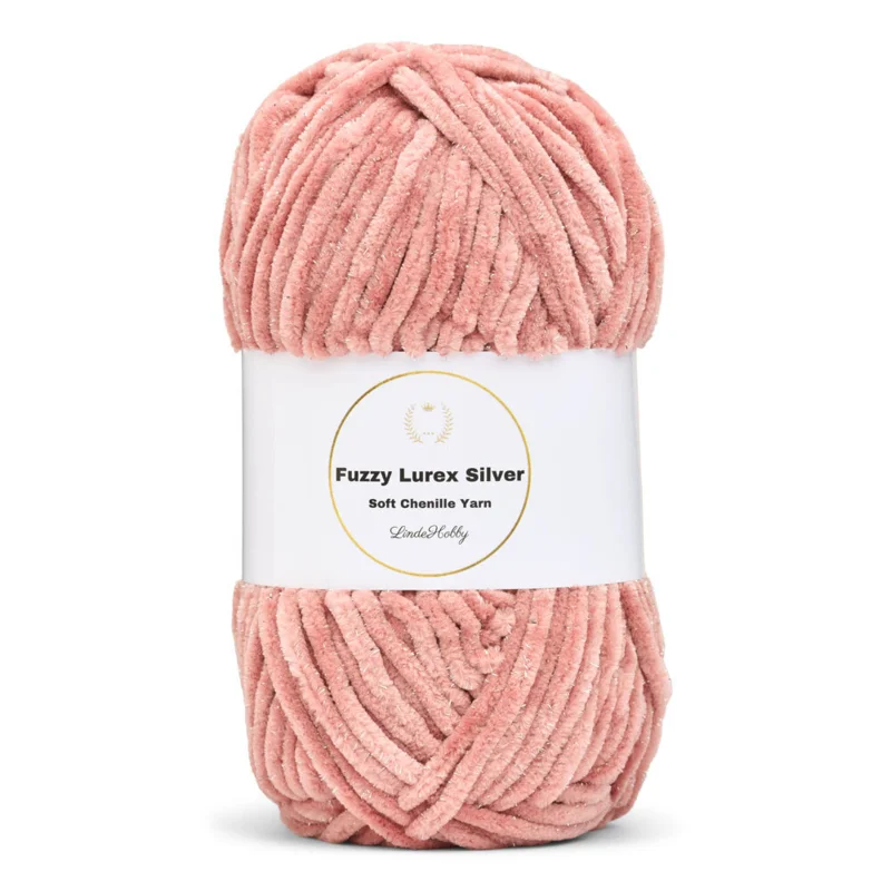 LindeHobby Fuzzy Chenille Silver Lurex 39 Pudder