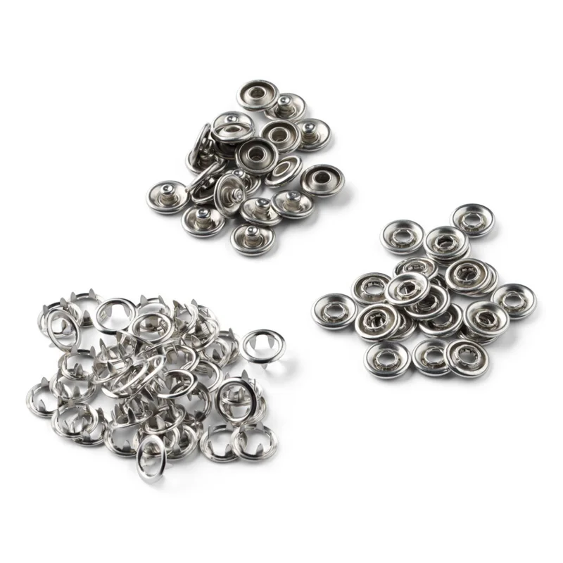 LindeHobby Trykknapper, 20 stk, 9.5 mm Rustfrit stål