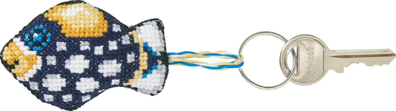 Broderikit Klovn aftrækkerfisk 7 x 5 cm