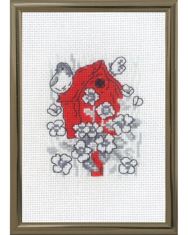 Broderikit Fuglehus R5794 10 x 15 cm