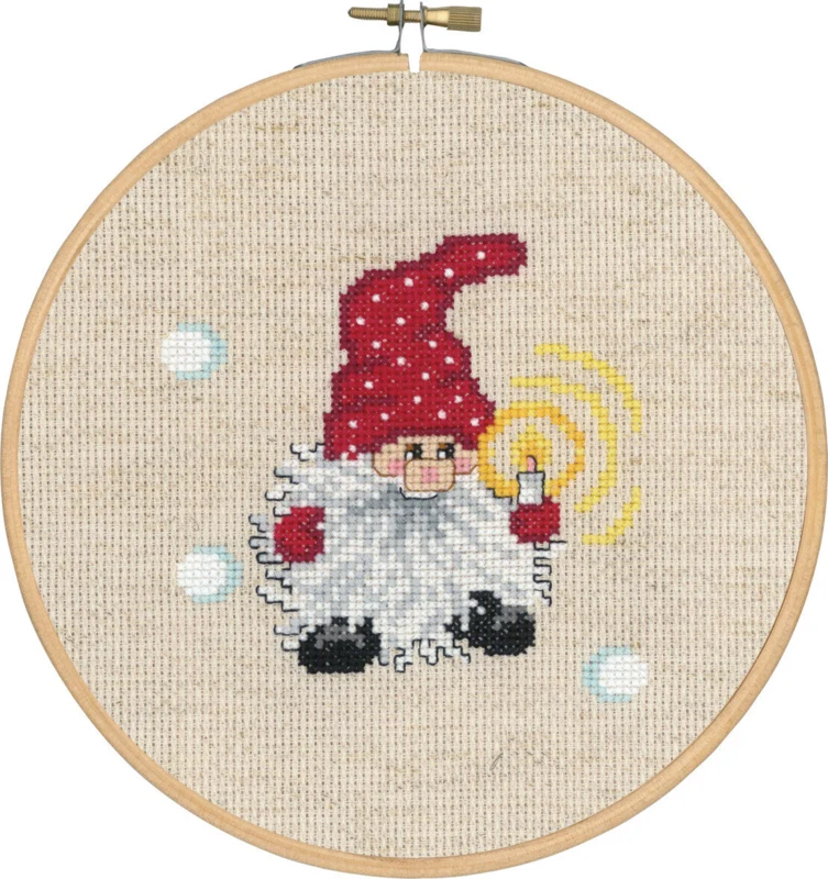 Broderikit Nisse med lys med 5810/18 18 Ø