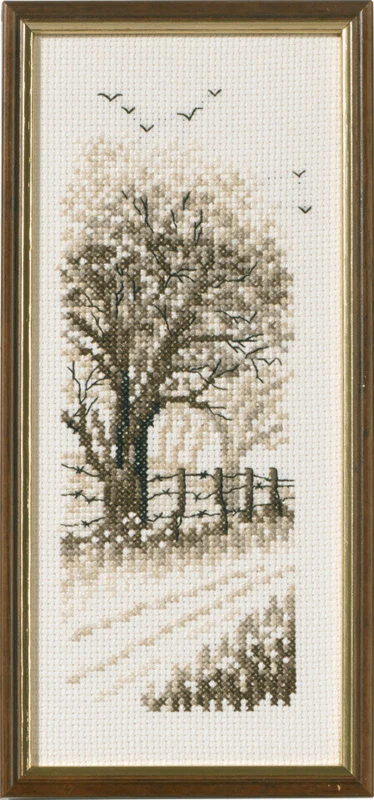 Broderikit Skovbryn og gærde R5619 22 x 9 cm