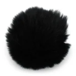 Pompon Kaninhår 6 cm Sort
