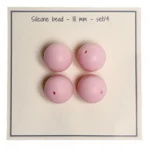 Go Handmade Silikone Perler 18 mm baby pink uni color