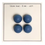 Go Handmade Silikone Perler 18 mm jeans blå uni color