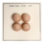 Go Handmade Silikone Perler 18 mm vanilje uni color