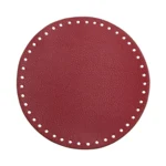 Go Handmade TaskeKurve Base, PU Læder, Rund, 20 cm 22390 Hindbær