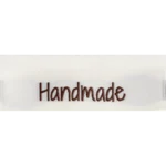 Go Handmade Vævet Label, Dobbeltsidet, 50 x 11,5 mm, 10 stk- Handmade