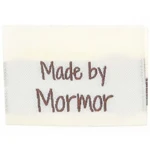 Go Handmade Vævet Label, Dobbeltsidet, 35 x 19 mm, 10 stk-Made by Mormor