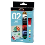 A-Color akrylmaling, 02 - mat, 6 x 20 ml