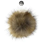 Go Handmade Pompon m. trykknap, 13 cm 17269 Natur
