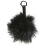 Go Handmade Pompon m. ringlås, 11 cm 22195 Sort - sort strop