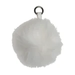 Go Handmade Pompon m. ringlås, 11 cm 22223 Hvid - hvid strop