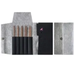 Pony Perfect Udskiftbare Rundpindesæt Grå/Sort Etui