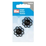 Prym Tryklåse Blomster, 2 stk. Sort