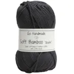 Go Handmade Soft Bamboo "Double" 17772 Sort/Grå