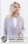 243-18 Lavender Romance Cardigan by DROPS Design