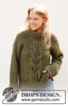 244-32 Moss Vine Sweater by DROPS Design