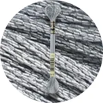 DMC Mouliné Light Effects E415 Metallisk krom