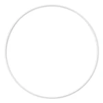 HobbyArts Metalring til uro og drømmefanger, Hvid, 1 stk 25 cm