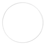 HobbyArts Metalring til uro og drømmefanger, Hvid, 1 stk 30 cm