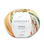 Katia Concept Miska Socks 101 Okkergul-Pistacie-Orange