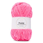 LindeHobby Fuzzy Chenille 49 Neonlyserød